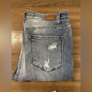 Judy Blue Distressed Straight Leg Jeans Size 11/30 Great Condition